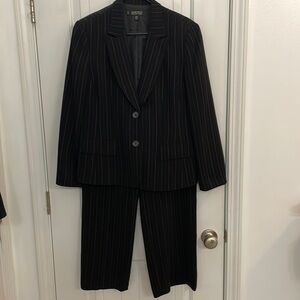 Kasper Black Pinstripe Pantsuit